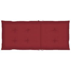 Vidaxl Blazine za vrtne stole 4 kosi vinsko rdeče 120x50x3 cm blago