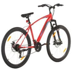 Vidaxl Gorsko kolo z 21 prestavami 29" kolo 48 cm okvir rdeče