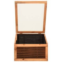 Vidaxl Rastlinjak 60x80x45 cm trdna borovina in vrba