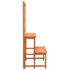 Vidaxl Stojalo za rože z mrežo oranžno 70x42x120 cm trden les jelke