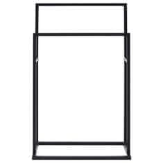 Vidaxl Prostostoječe stojalo za brisače črno 48x24x78,5 cm železo