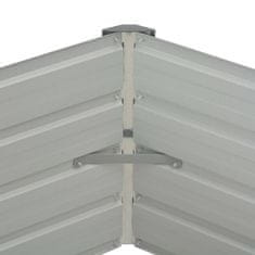 Vidaxl Dvignjeno cvetlično korito antracitno 129x129x45 cm jeklo