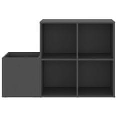 Vidaxl Omara za čevlje siva 105x35,5x70 cm iverna plošča