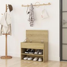 Vidaxl Klop za čevlje sonoma hrast 60x30x45 cm iverna plošča