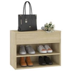 Vidaxl Klop za čevlje sonoma hrast 60x30x45 cm iverna plošča