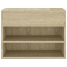 Vidaxl Klop za čevlje sonoma hrast 60x30x45 cm iverna plošča
