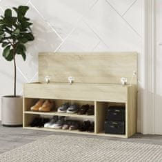 Vidaxl Klop za čevlje sonoma hrast 105x30x45 cm iverna plošča