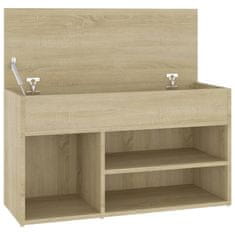 Vidaxl Klop za čevlje sonoma hrast 80x30x45 cm iverna plošča