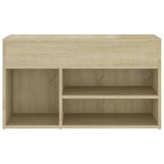 Vidaxl Klop za čevlje sonoma hrast 80x30x45 cm iverna plošča