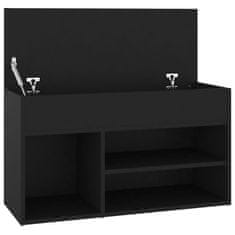 Vidaxl Klop za čevlje črna 80x30x45 cm iverna plošča