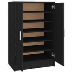 Vidaxl Omara za čevlje črna 60x35x92 cm iverna plošča