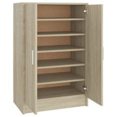Vidaxl Omara za čevlje sonoma hrast 60x35x92 cm iverna plošča