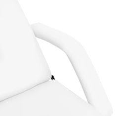 Vidaxl Masažna miza bela 180x62x(86,5-118) cm