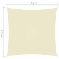 shumee Senčno jadro oksford blago kvadratno 2,5x2,5 m krem