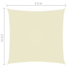 Vidaxl Senčno jadro oksford blago kvadratno 2,5x2,5 m krem