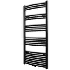 Vidaxl Kopalniški radiator z ukrivljenimi cevmi 600x1424 mm črn