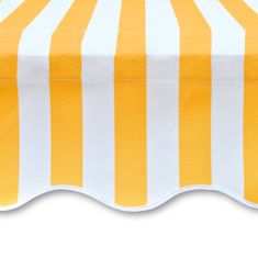 Vidaxl Tenda iz platna 500x300 cm oranžna in bela