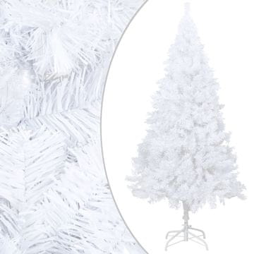 shumee vidaXL Umetna novoletna jelka z debelimi vejami bela 120 cm PVC