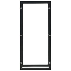 Vidaxl Stojalo za drva črno 44x20x100 cm jeklo