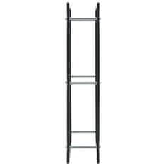 Vidaxl Stojalo za drva črno 44x20x100 cm jeklo
