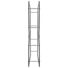 shumee Stojalo za drva črno 80x25x150 cm jeklo