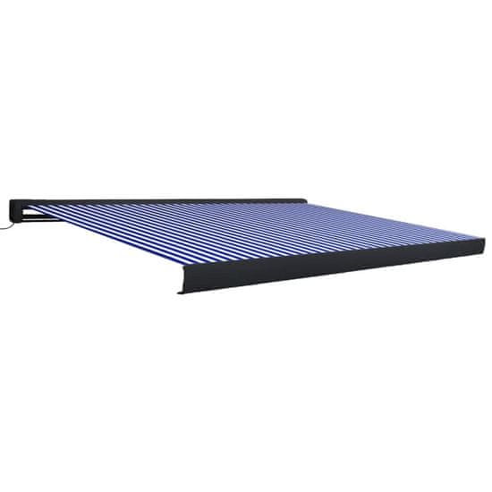 Vidaxl Motorizirana kasetna tenda 300x250 cm modra in bela