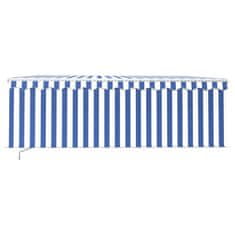 Vidaxl Ročno zložljiva tenda s senčilom 4x3 m modra in bela