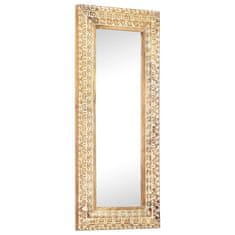 Vidaxl Ročno izrezljano ogledalo 110x50x11 cm trden mangov les