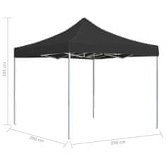 Vidaxl Profesionalni šotor za zabave aluminij 3x3 m antracit