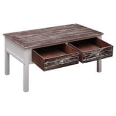 Vidaxl Klubska mizica rjava 100x50x45 cm les