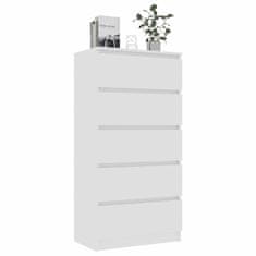 Vidaxl Predalnik bel 60x35x121 cm iverna plošča