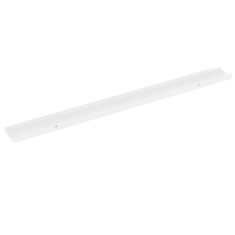 Vidaxl Stenska polica 2 kosa visok sijaj bela 100x9x3 cm