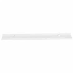 Vidaxl Stenska polica 2 kosa visok sijaj bela 100x9x3 cm