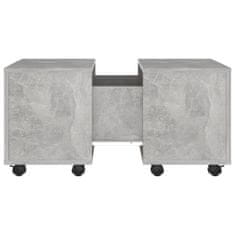 Greatstore Klubska mizica betonsko siva 60x60x38 cm iverna plošča