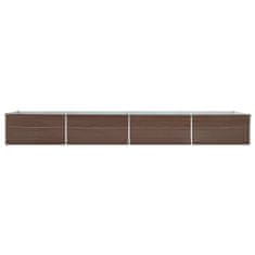 Vidaxl Visoka greda pocinkano jeklo 600x80x77 cm rjava