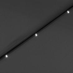Vidaxl Zunanji senčnik z LED lučkami in jeklenim drogom 300cm antracit