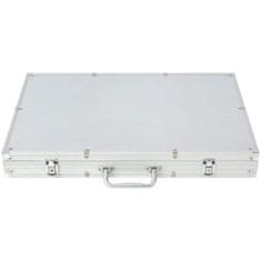 Vidaxl Poker Set s 1000 Laserskimi Žetoni Aluminij