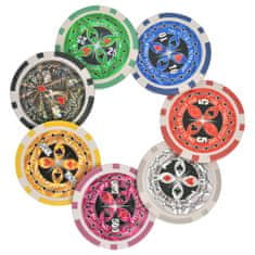 Vidaxl Kombiniran Poker/Blackjack Set s 600 Laserskimi Žetoni Aluminij