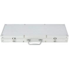 Vidaxl Poker Set s 500 Žetoni Aluminij