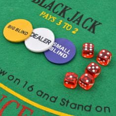 Greatstore Kombiniran Poker/Blackjack Set s 600 Laserskimi Žetoni Aluminij