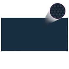 Greatstore Plavajoča PE solarna folija za bazen 549x274 cm črna in modra