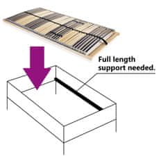 Vidaxl Letveno dno za posteljo 42 letvic 7 con 140x200 cm
