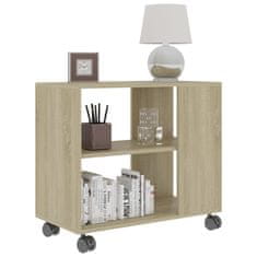 Vidaxl Stranska mizica sonoma hrast 70x35x55 cm iverna plošča