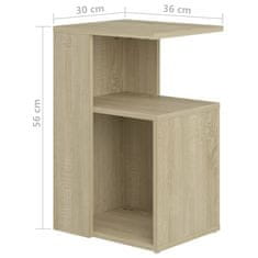 Vidaxl Stranska mizica sonoma hrast 36x30x56 cm iverna plošča