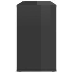 Vidaxl Stranska omarica visok sijaj siva 60x30x50 cm iverna plošča