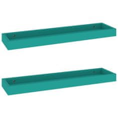 Vidaxl Stenske police Loggia 2 kosa modre 60x15x4 cm MDF
