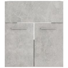Vidaxl Omarica za umivalnik betonsko siva 41x38,5x46 cm iverna plošča