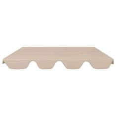 Vidaxl Streha za vrtno gugalnico bež 188/168x110/145 cm