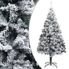 Vidaxl Umetna novoletna jelka s snegom zelena 300 cm PVC