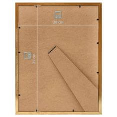 Vidaxl Foto okvirji 3 kosi namizni zlati 28x35 cm MDF